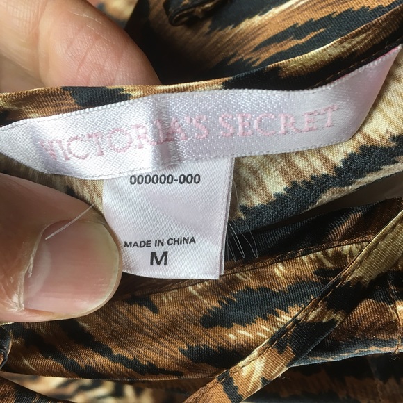 Victorias Secret Tiger Print Slip / Nightgown With Lace-Up Sides - Medium - Picture 11 of 12